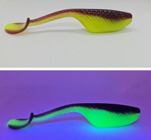 GUMA MR BAITS ENEMY 10cm (kopytko) SELEDYNOWO FIOLETOWY UV 2 szt.