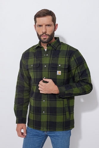 Koszula Carhartt Flannel Sherpa Chive.jpg