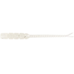 MUSTAD Aji Worm Bachi-Bachi White Glow Glitter 5 cm 15 szt.