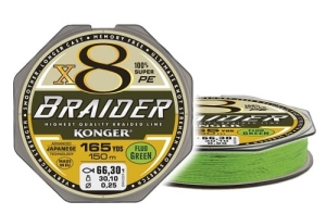 PLECIONKA BRAIDER X8 0,16mm 150m 18,8kg Lime Green