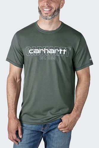 Koszulka Carhartt Force Midweight Logo Carbon..jpg