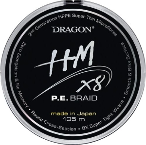 Plecionka Dragon HM8X 0.08mm 6.8kg 135kg LGrey
