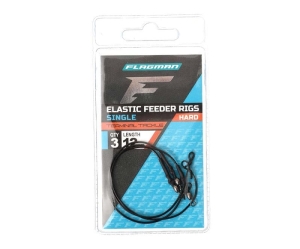 Flagman Elastic Single Feeder Rigs Hard 12cm 3szt