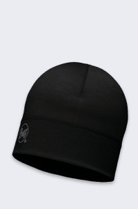 Czapka Buff Merino Wool 1 Layer Solid Black