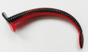 GUMA MR BAITS PIJAWKA RYBIA 80mm CZERWONO CZARNA 2 szt.