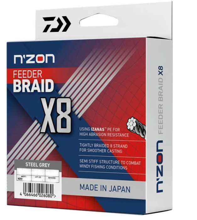 Daiwa N'ZON X8 Braid Steel Grey 150m 0,08mm Grey.jpg