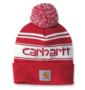 Czapka Carhartt Knit Pom-pom Red Winter White