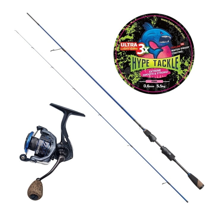 Zestaw Hype Tackle H2 UL 1,85m Up to 4,5g 2cz + Hype Tackle H2 2500  + Hype Tackle ULG 3X Pink 0,05mm 3,1kg 100m.jpg