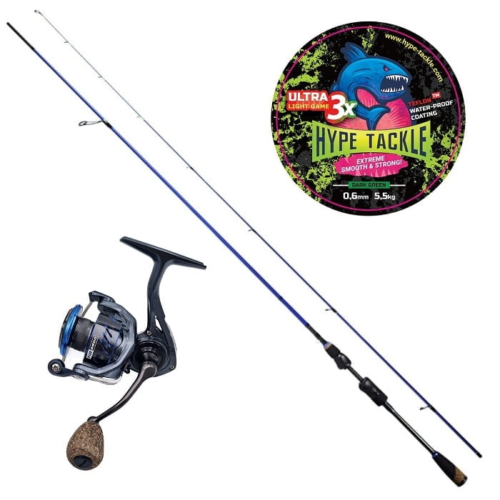 Zestaw Hype Tackle H2 UL 2,30m Up to 5,5g 2cz + Hype Tackle H2 2500 + Hype Tackle ULG 3X Dark Green 0,06mm 3,7kg 100m.jpg