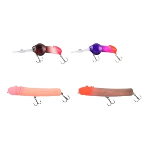 Zestaw Kraken Qtong Deep Brown Baller + Deep Purple Pecker 8,5cm 27g + Qtong Jerk White Python +  Red Head Viper 16cm 43g