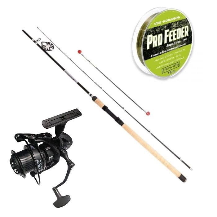 Zestaw Kraken Black Pearl Feeder 3,30m 40g 2+3cz + Kraken Black Pearl Feeder 4500 V2 +  Żyłka VDE-Robinson Pro Feeder 0,225mm 230m 11.jpg