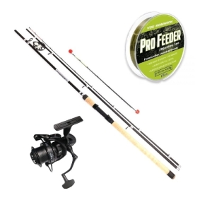 Zestaw Kraken Black Pearl Feeder 3,90m 150g 3+3cz + Kraken Black Pearl Feeder 5500 V2 + Żyłka VDE-Robinson Pro Feeder 0,260mm 230m