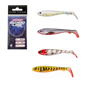 Zestaw Przynęt "Big2"  Hype Tackle Effect 18cm 4szt + Hype Tackle Guardline