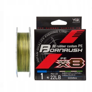 Plecionka YGK X-Braid Bornrush WX8 150m Limited PE #1.0 22lb 9,9kg Multicolor