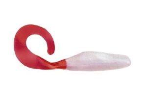 Bass Assassin 4" Curly Shad Albino Firetail 10szt