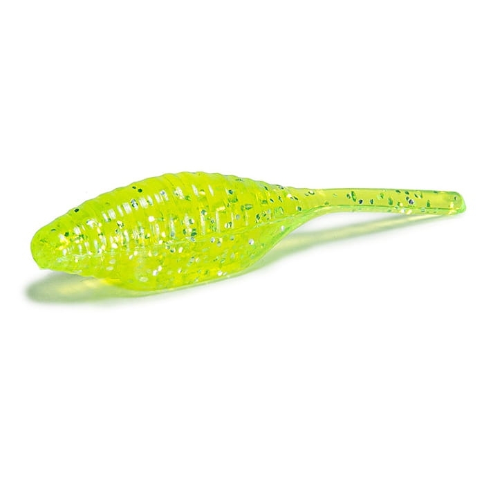 Bass_Assassin_Tiny_shad_Chartreuse_Silver_Glitter