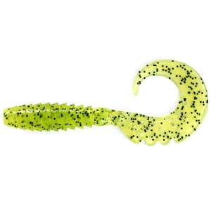FishUP Fancy Grub 1" #055 Chartreuse/Black 12szt