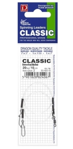 Przypon DRAGON Invisible Fluorocarbon 20kg 20cm