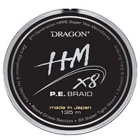 DRAGON HM X8 P.E.BRAID 0.12mm 11,90kg 135m szara