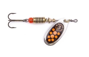 Mepps BLACK FURY srebrny/czerwone_orange 0/2g