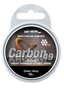 SG CARBON49 STEELWIRE 10M 0.48MM 11KG  COATED GREY