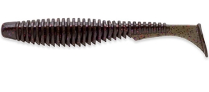 FishUP U-Shad 3"#050 Green Pumpkin BrownRed &Purpl