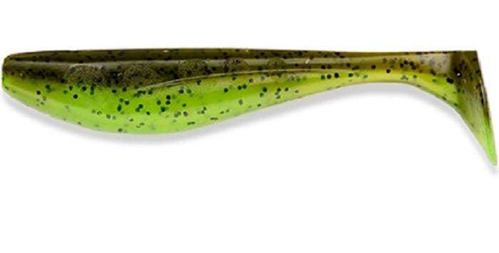 FishUP Wizzle Shad 3"#204 Green Pumpkin/Chartreuse