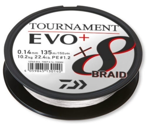 DAIWA TOURNAMENT X8 BRAID EVO+ 0.10mm 135m WH