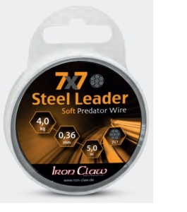 IRON CLAW 7x7 Steel Leader 18kg 5m 0,60mm