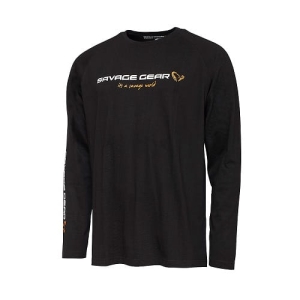 Savage Gear Signature Logo LongSleeve BlackCav XXL