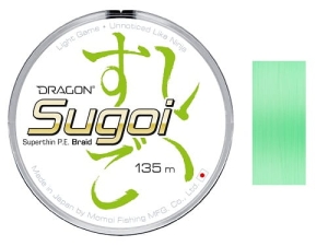 Plecionka Dragon Sugoi 0.044mm 2,68kg zielona Fluo