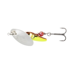 STICKLEBAIT SPINNER #4 9.1G SINKING SILVER RED YELLOW