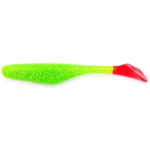 Bass Assassin Walleye Turbo Shad 10cm Chartreuse Silver Glitter RT 10szt